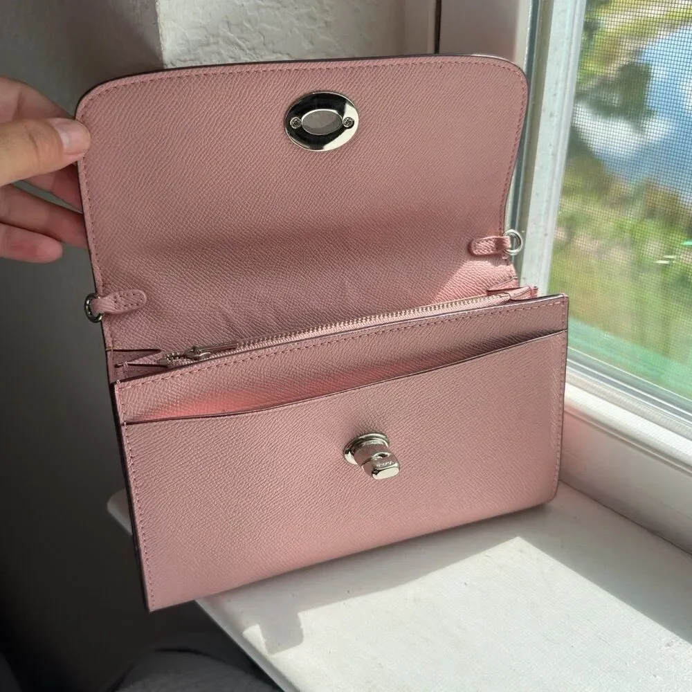 Coach F21696 Light Pink Crossbody Clutch Purse - No Chain! topasia.jp